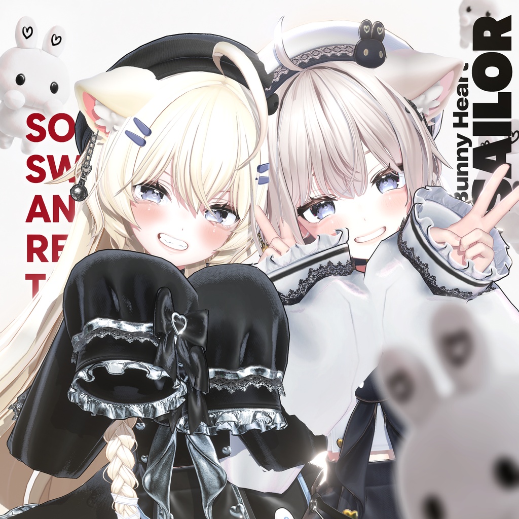 ✨✨✨ フルパック24時間限定 50% OFF ✨✨✨ /// 🎀 Bunny Heart Sailor🎀 /// アバター単体 30% OFF : 2,000円 → 1390円