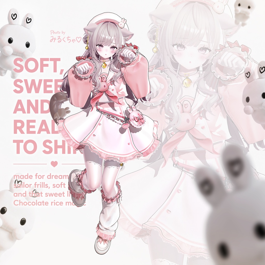 ✨✨✨ フルパック24時間限定 50% OFF ✨✨✨ /// 🎀 Bunny Heart Sailor🎀 /// アバター単体 30% OFF : 2,000円 → 1390円