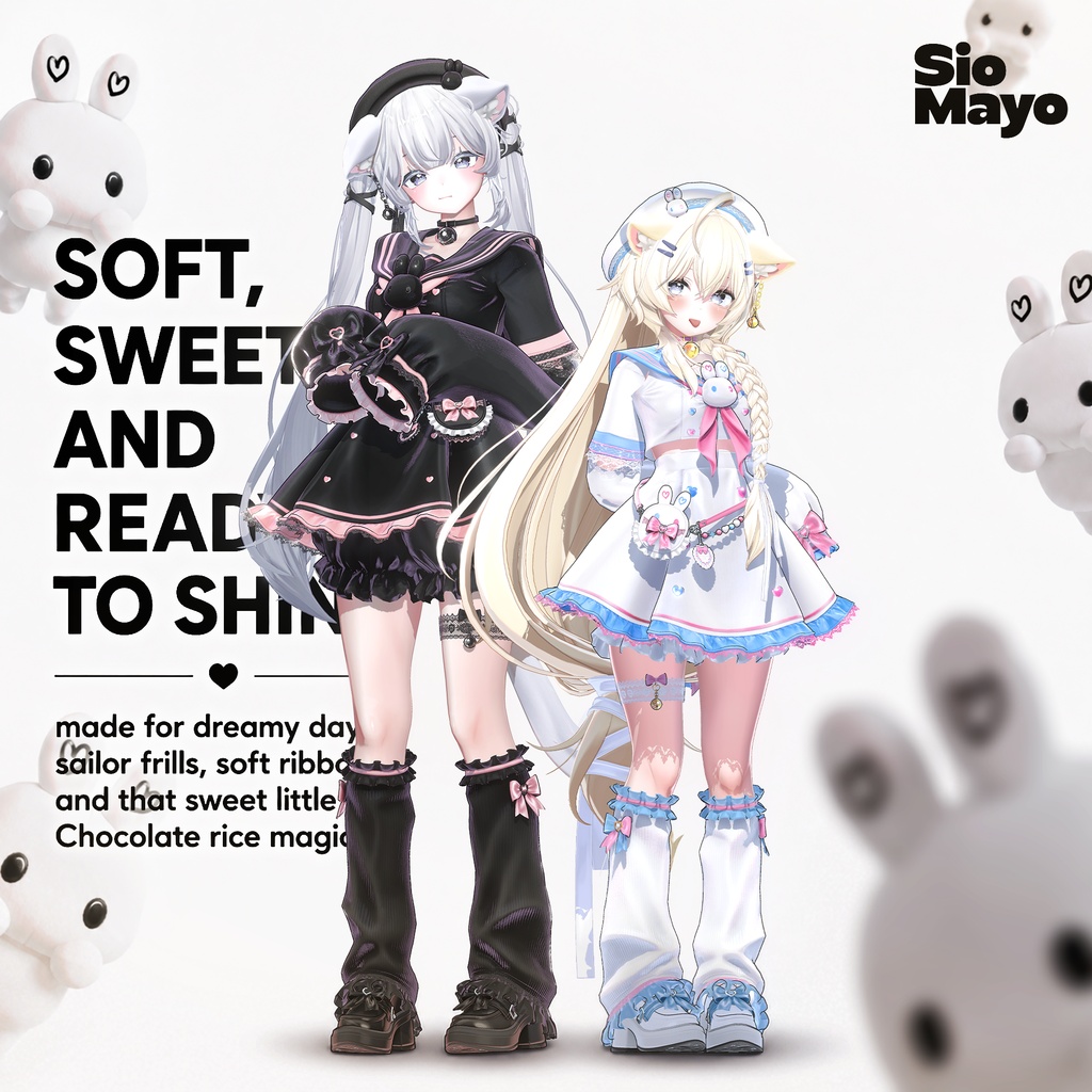 ✨✨✨ フルパック24時間限定 50% OFF ✨✨✨ /// 🎀 Bunny Heart Sailor🎀 /// アバター単体 30% OFF : 2,000円 → 1390円