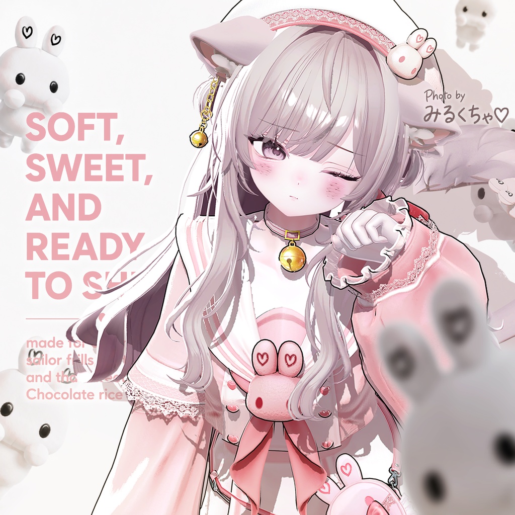 ✨✨✨ フルパック24時間限定 50% OFF ✨✨✨ /// 🎀 Bunny Heart Sailor🎀 /// アバター単体 30% OFF : 2,000円 → 1390円