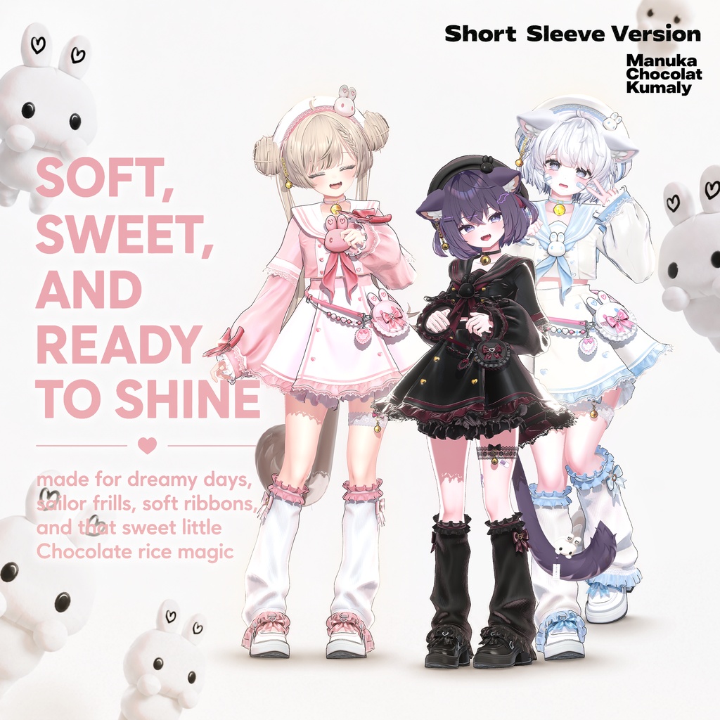 ✨✨✨ フルパック24時間限定 50% OFF ✨✨✨ /// 🎀 Bunny Heart Sailor🎀 /// アバター単体 30% OFF : 2,000円 → 1390円