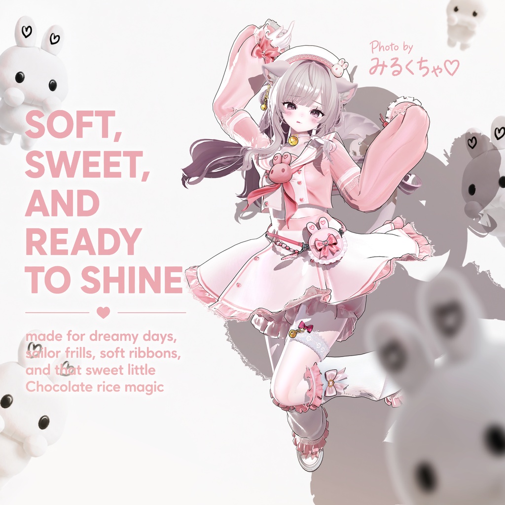 ✨✨✨ フルパック24時間限定 50% OFF ✨✨✨ /// 🎀 Bunny Heart Sailor🎀 /// アバター単体 30% OFF : 2,000円 → 1390円