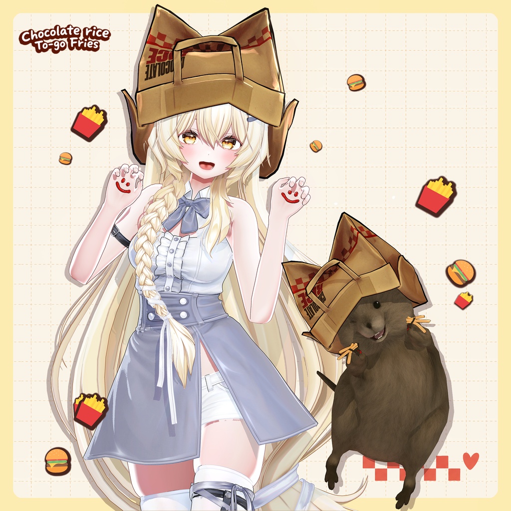 週末限定50%OFF! 9/20(日)まで|ピースでポンッ!ポテト出現!🍟|To-go Fries|VRChatアバターギミック