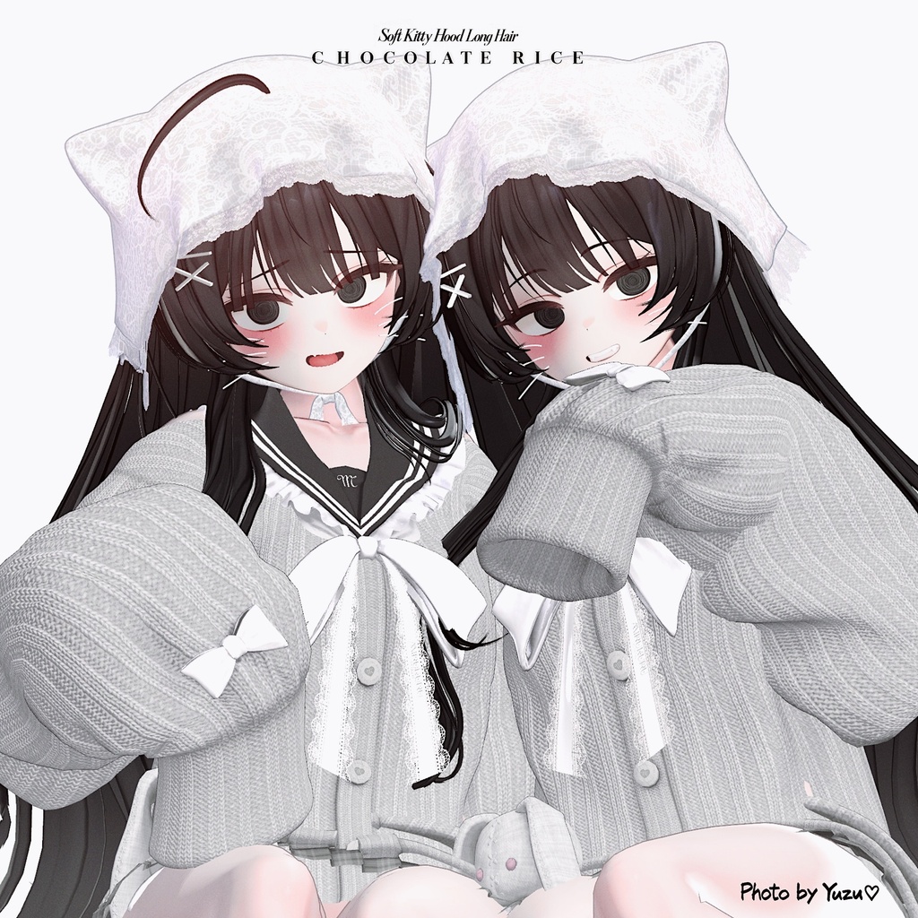 🎀 発売記念SALE🎀590円🎀Soft Kitty Hood Long Hair|14アバター対応
