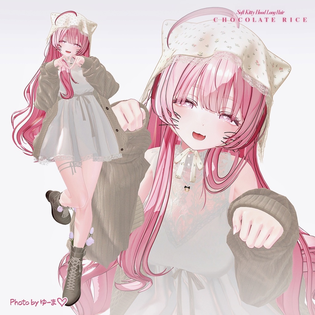 🎀 発売記念SALE🎀590円🎀Soft Kitty Hood Long Hair|14アバター対応