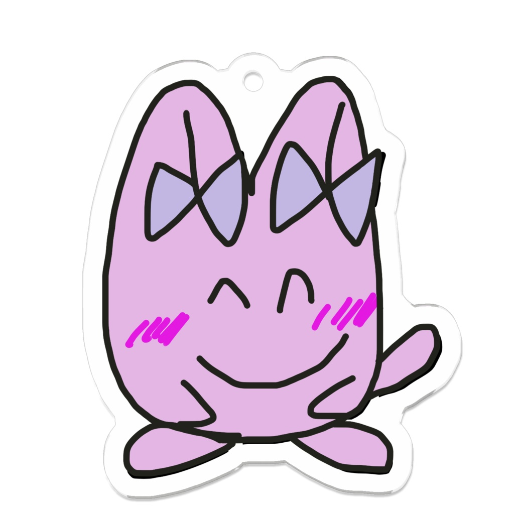 ねこうさぎちゃん　アクリルキーホルダー