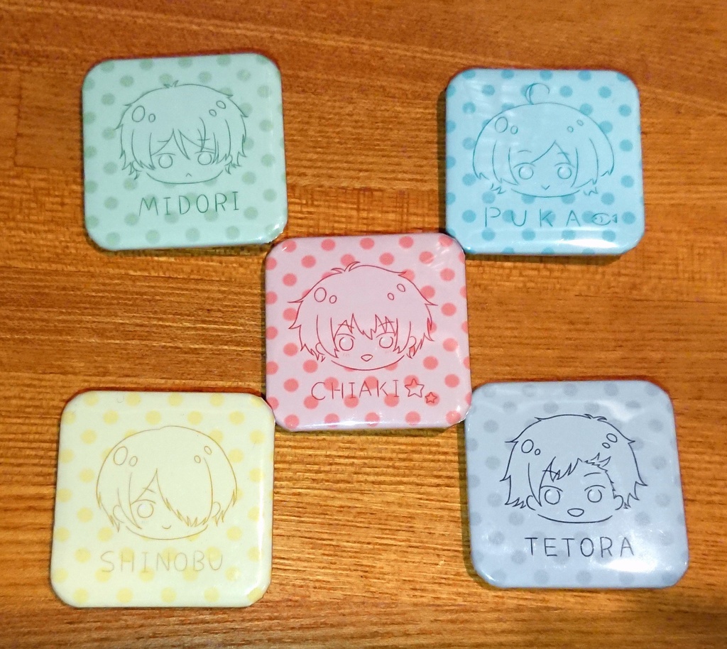 流星隊缶バッジ