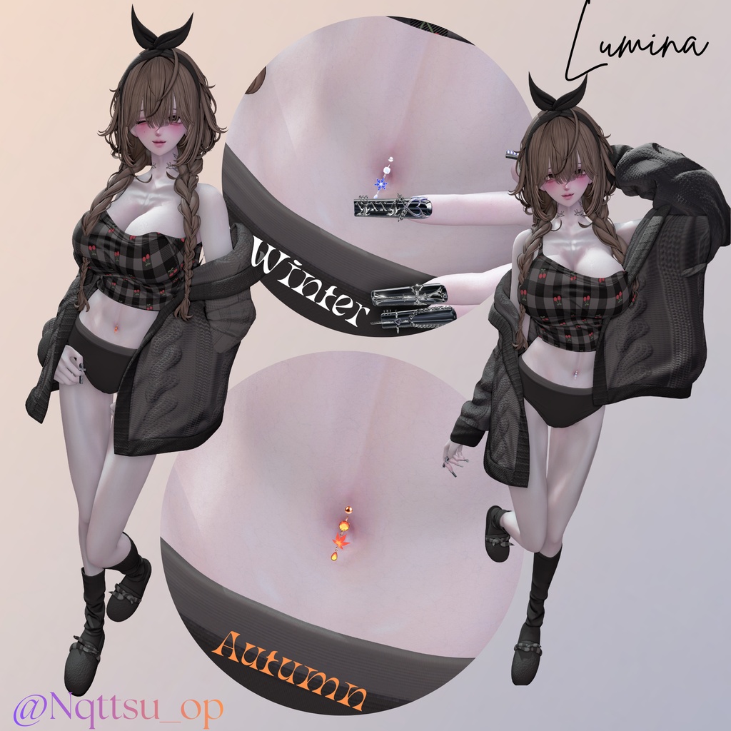 Seasonへそピアス4アバター対応