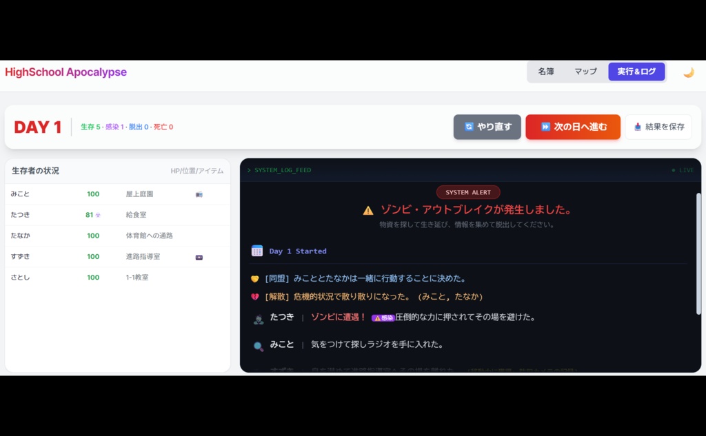 高校ゾンビアポカリプスシミュレーター