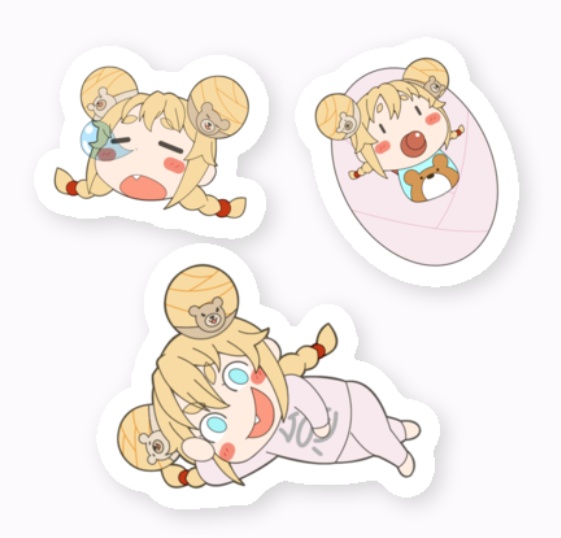 りっかおねんねステッカー