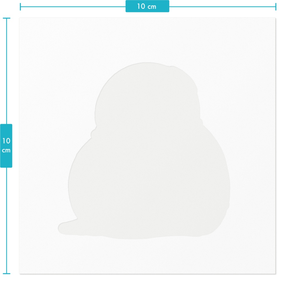 文鳥さん爆睡ステッカー(白)