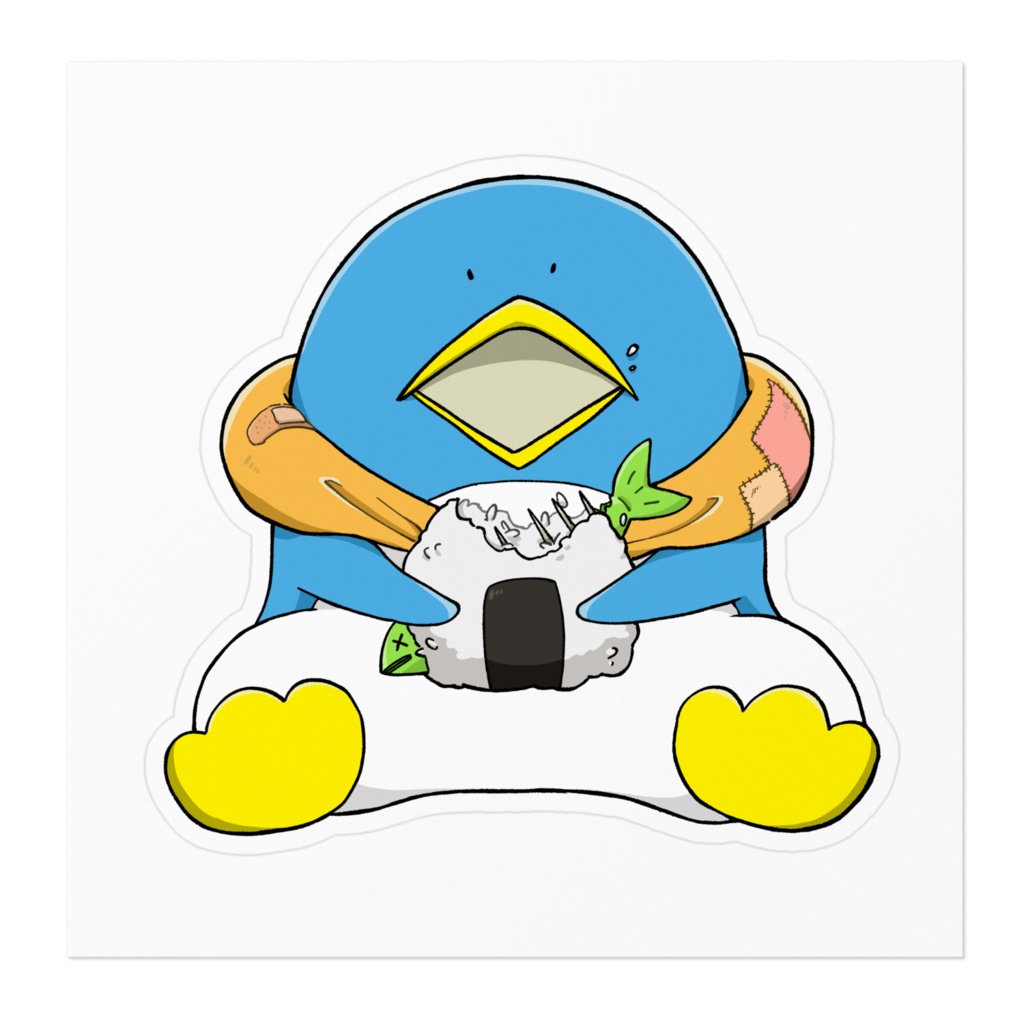 ペンさんお魚おにぎりステッカー