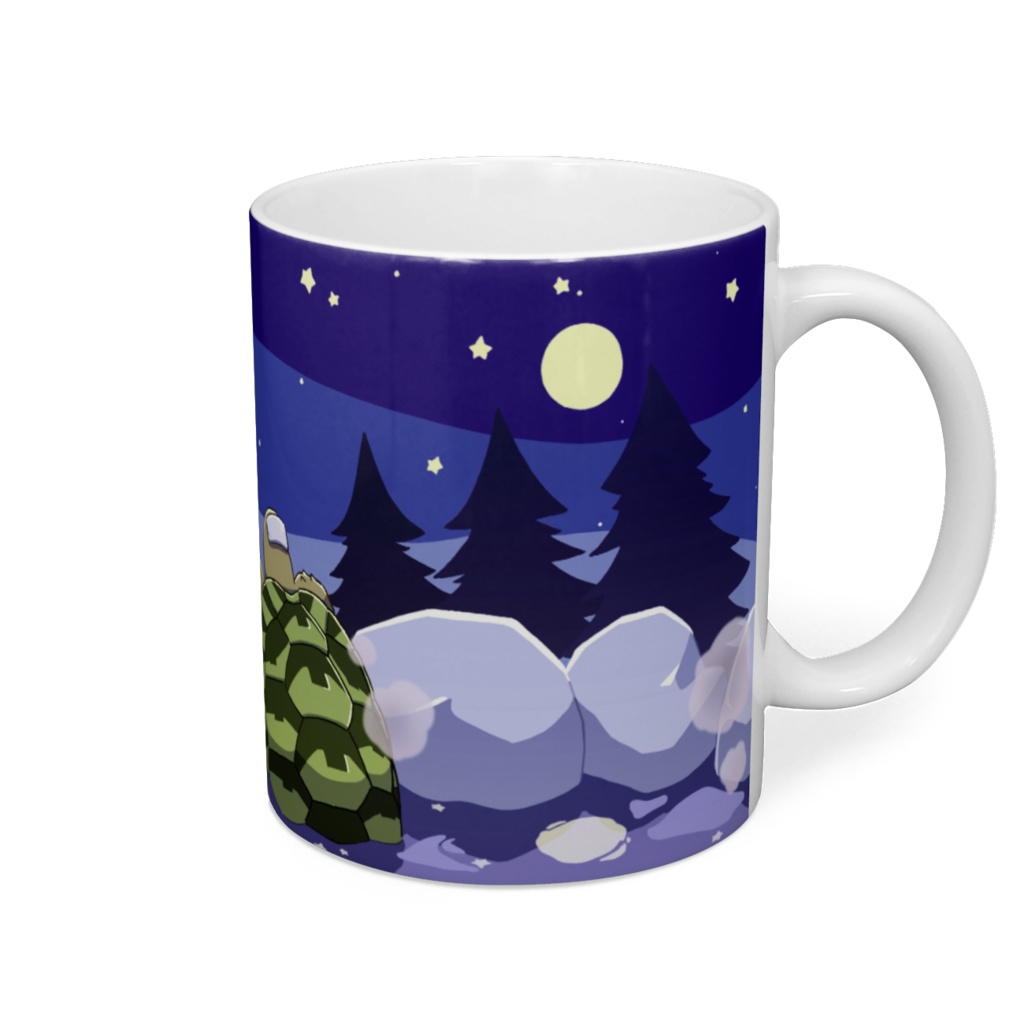 リクガメさん温泉浴マグカップ