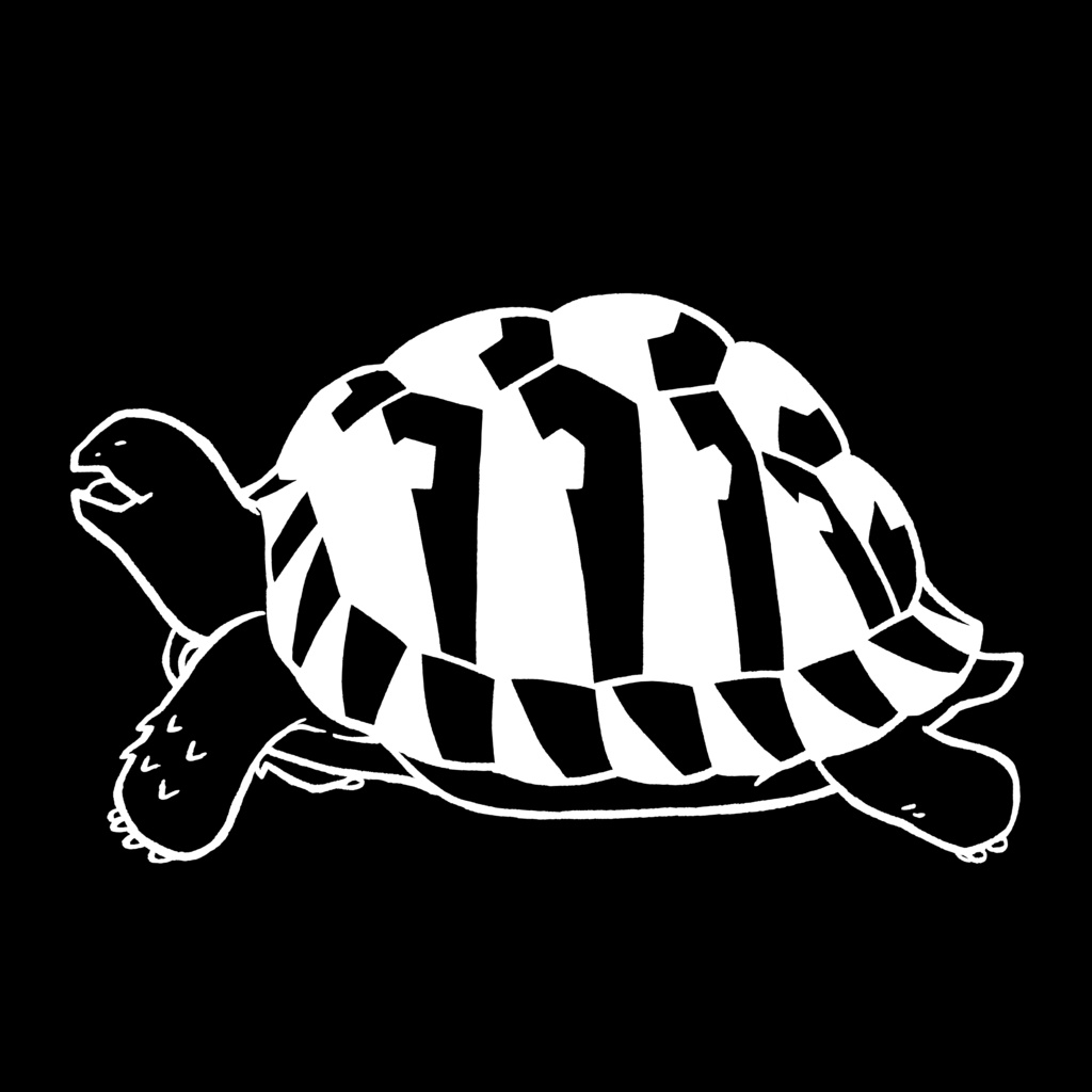 リクガメさんクリアステッカー 大(左足)