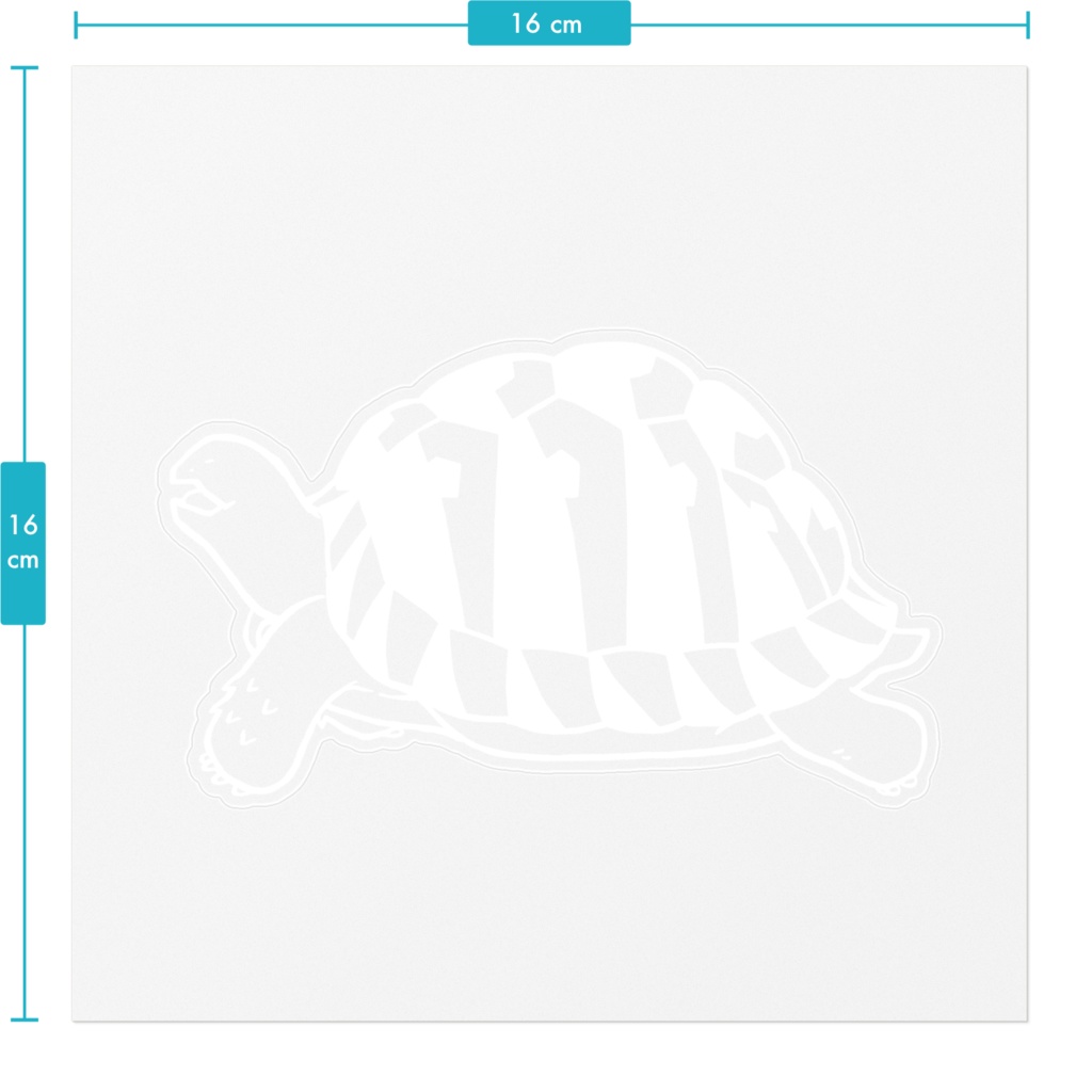 リクガメさんクリアステッカー 大(左足)