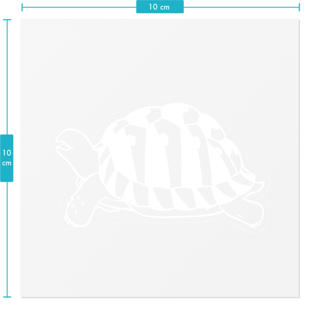 リクガメさんクリアステッカー 小(左足)