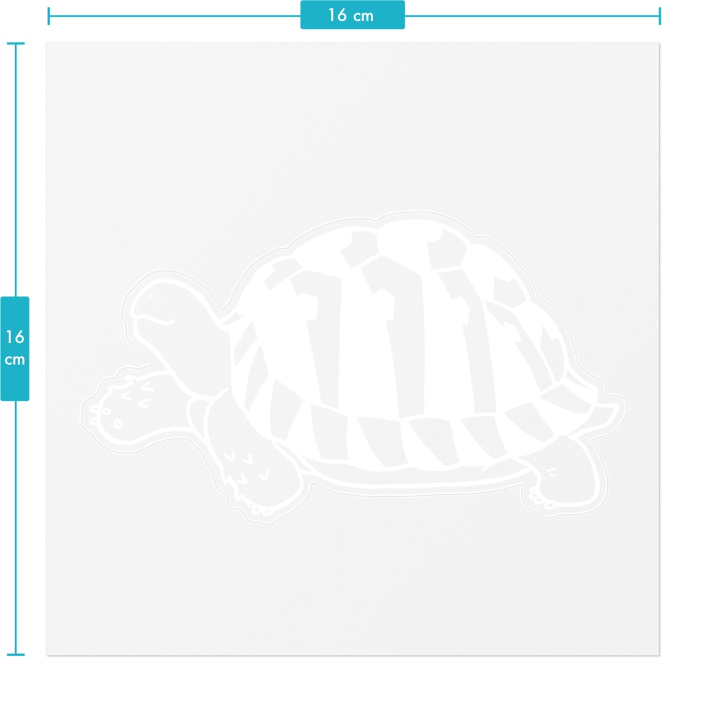 リクガメさんクリアステッカー 大(右足)