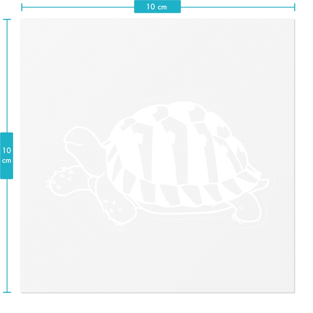 リクガメさんクリアステッカー 小(右足)