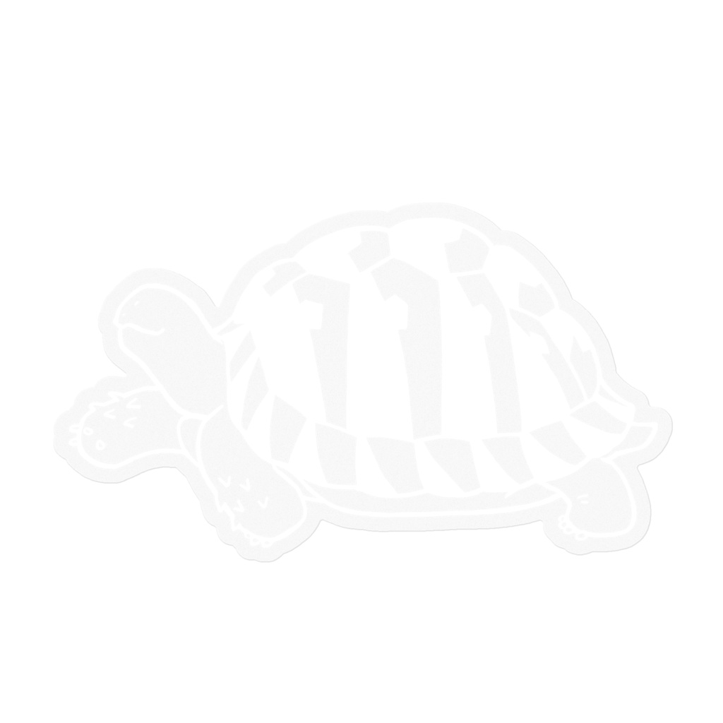 リクガメさんクリアステッカー 小(右足)