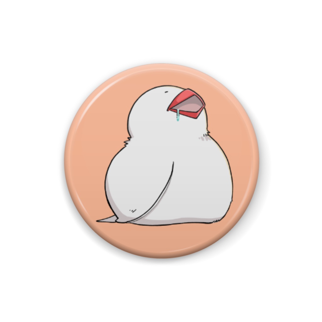 文鳥さん缶バッチ(桃色)