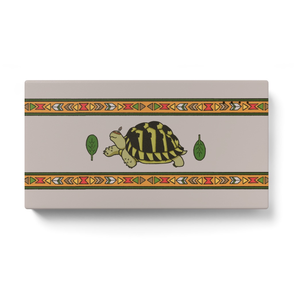 リクガメさんネイティブ柄モバイルバッテリー