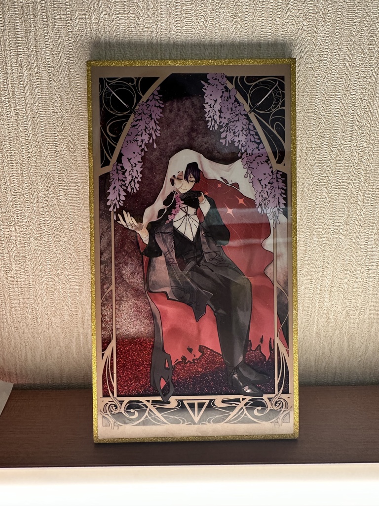 流れるグリッターアクリル色紙