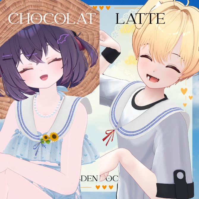 【7アバター対応】セーラー付け襟 🌻Smiling Sunny🌻~sweet bouquetシリーズ~