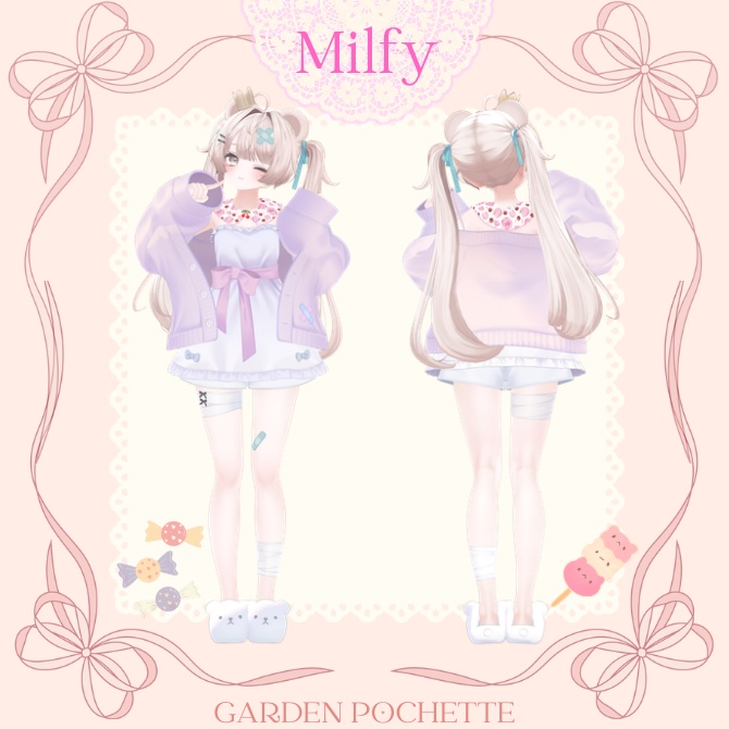 【11アバター対応】全44色 付け襟🍒シュクレ・フルーツ🍒~sweet bouquet シリーズ~