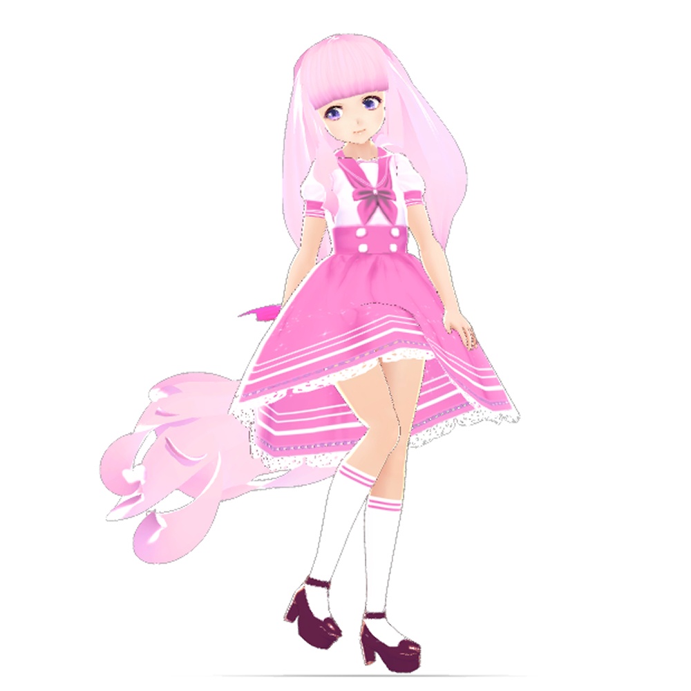 【Vroid】セーラーワンピ&パンプス 3色セット
