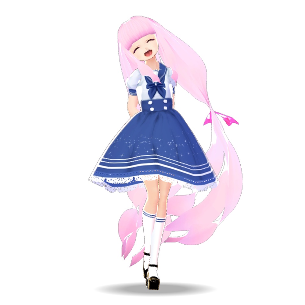 【Vroid】セーラーワンピ&パンプス 3色セット