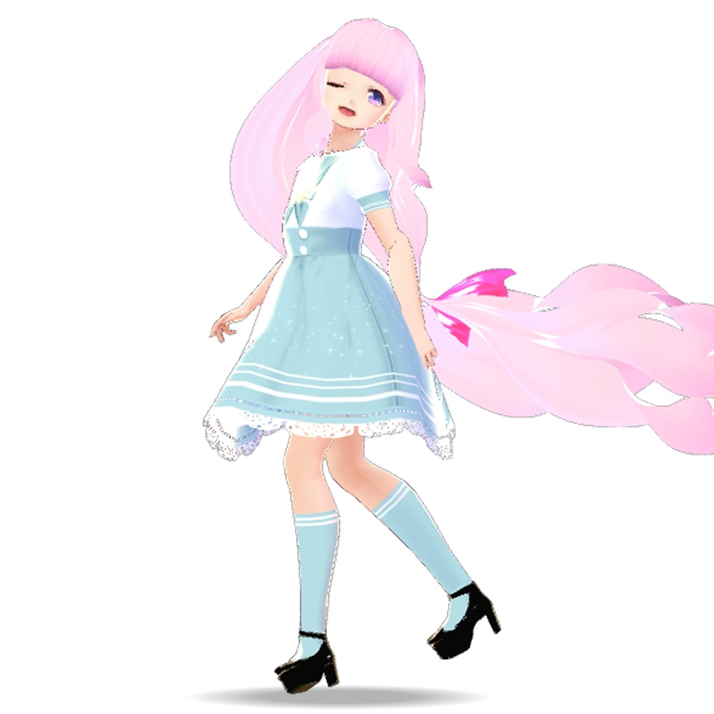 【Vroid】セーラーワンピ&パンプス 3色セット