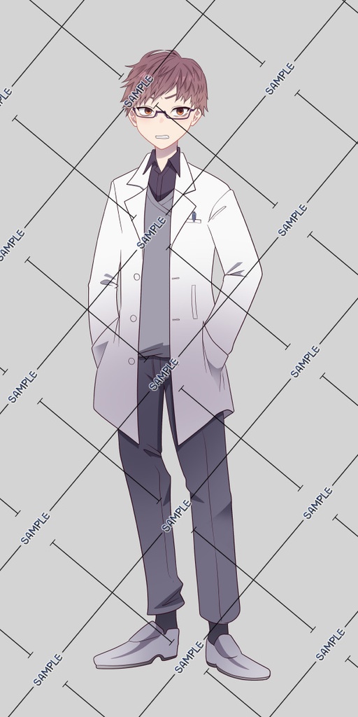 【クトゥルフ】白衣の男性・全身立ち絵【TRPG】