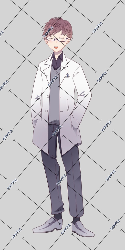 【クトゥルフ】白衣の男性・全身立ち絵【TRPG】