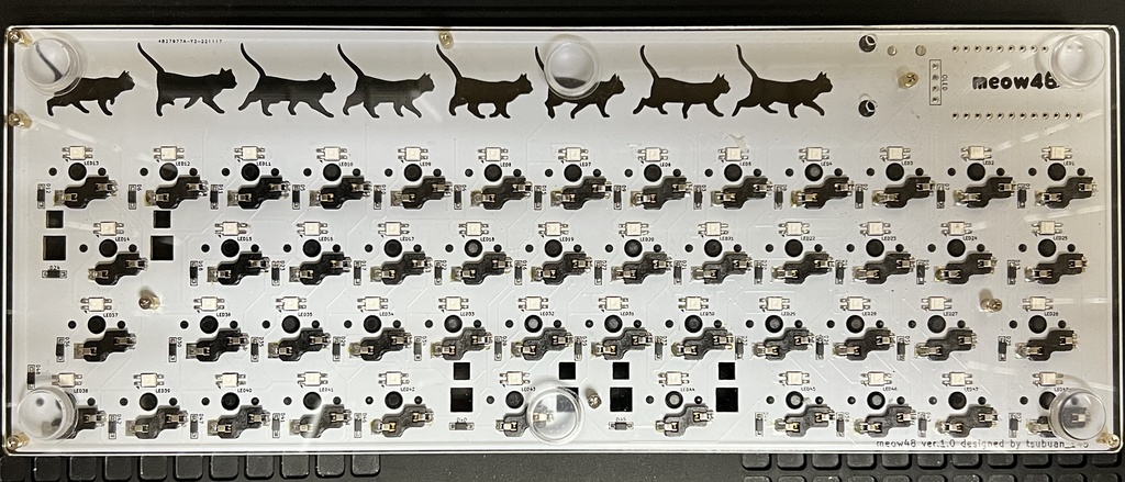 【完売御礼】自作キーボードキット meow48