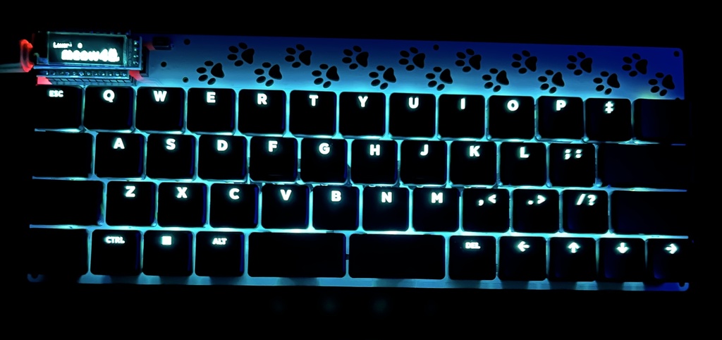 【完売御礼】自作キーボードキット meow48 組立済版
