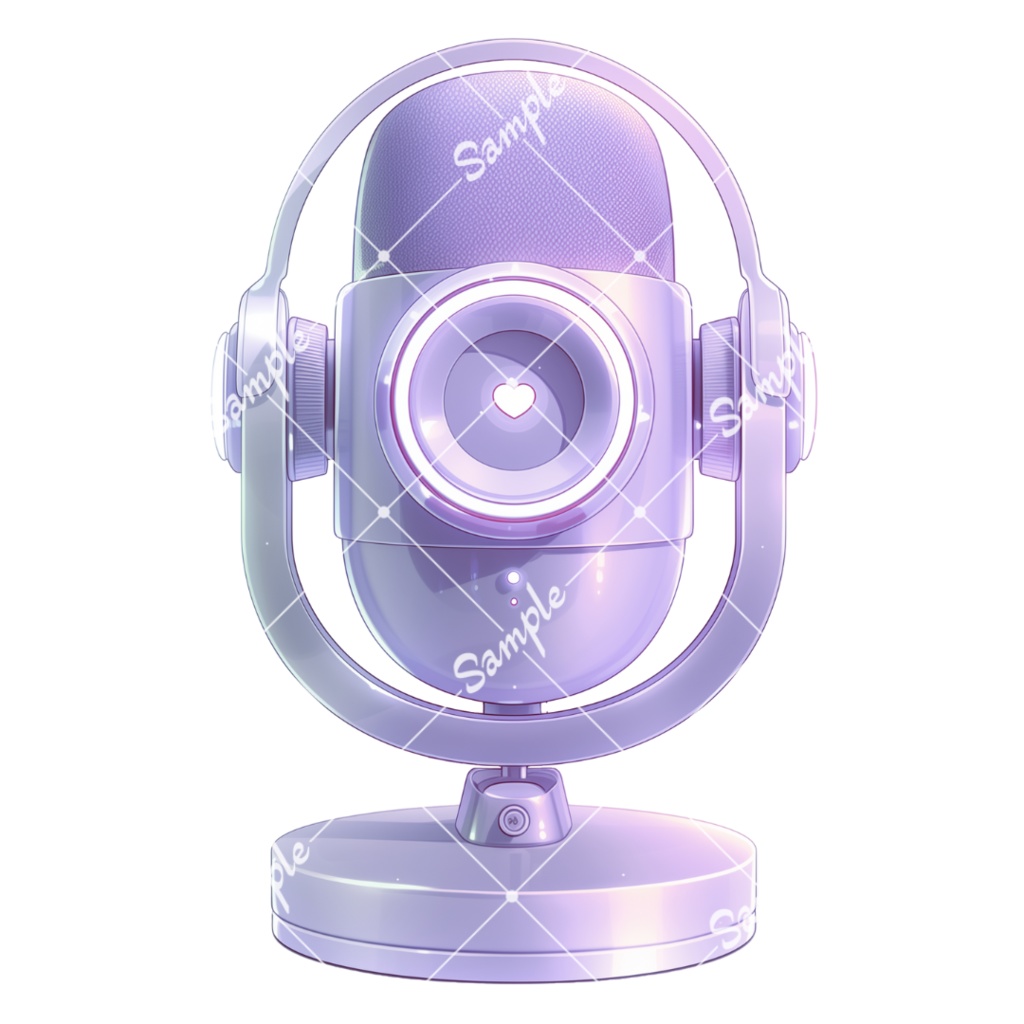 【配信用小物素材】キュートなマイクセット(全6色)