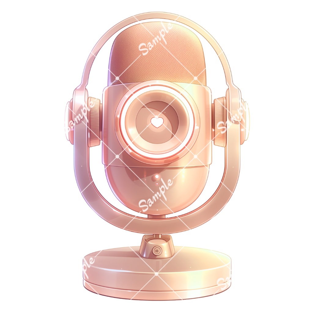 【配信用小物素材】キュートなマイクセット(全6色)