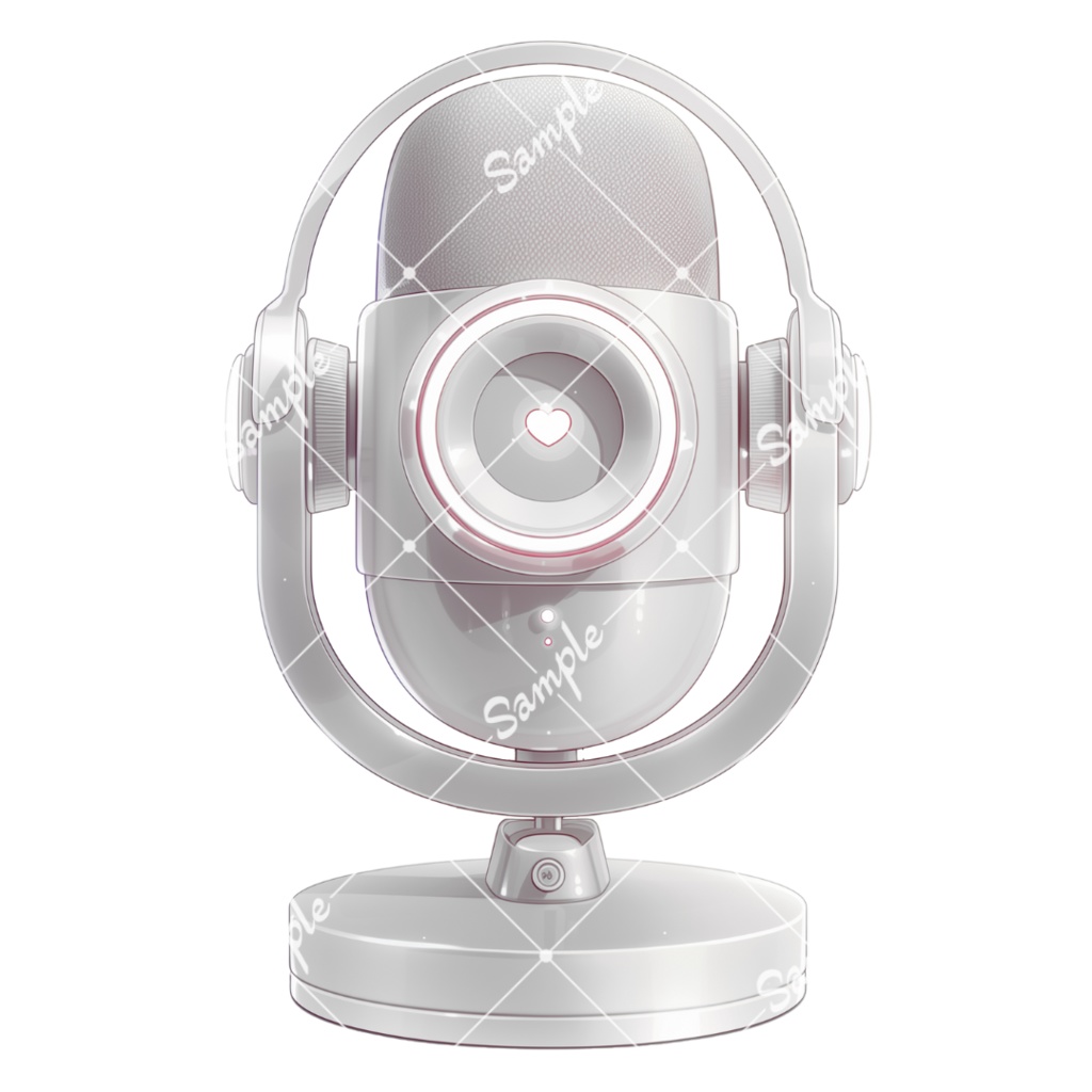 【配信用小物素材】キュートなマイクセット(全6色)