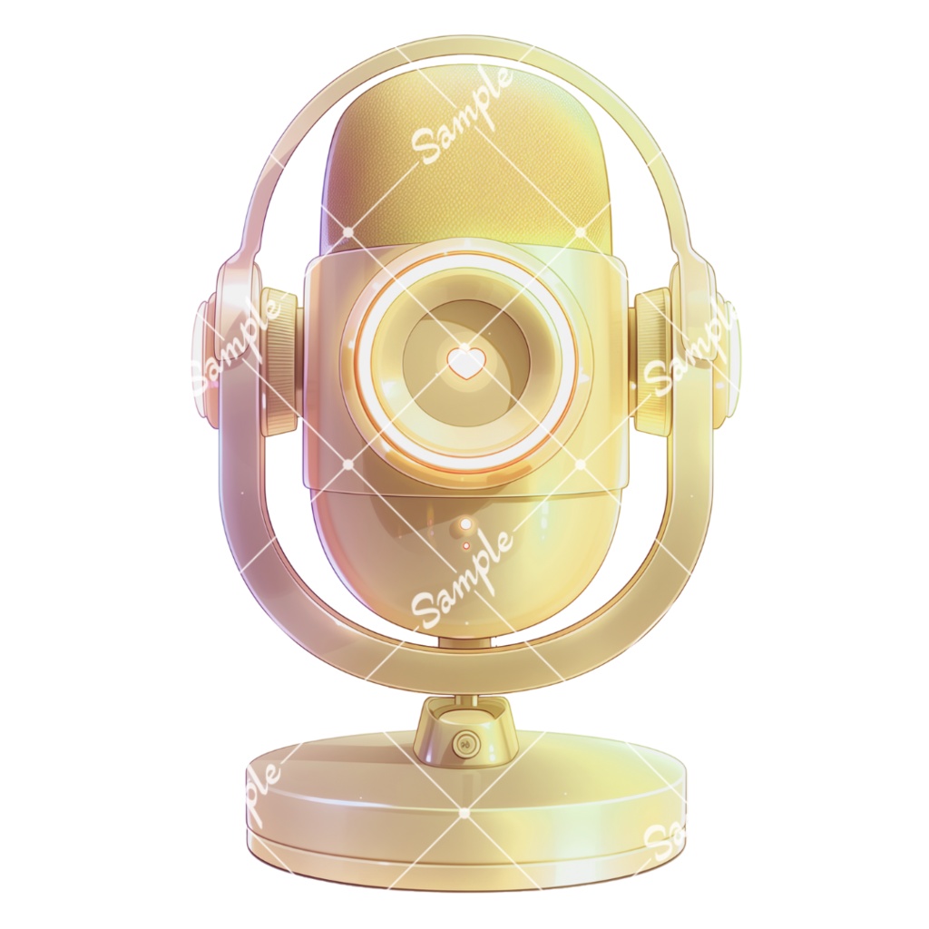 【配信用小物素材】キュートなマイクセット(全6色)