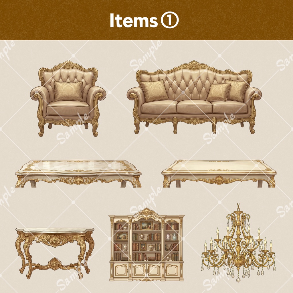 【Vtuber向け小物+背景】自由にカスタム!王国セット