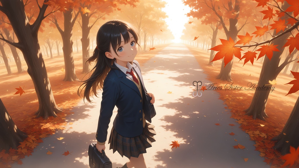  ☆Free☆ Yui-chan Desktop Wallpaper: Autumn Park 1, ☆無料☆ 唯ちゃんデスクトップ用壁紙 秋の公園1 4K (3840x2160 pixels)