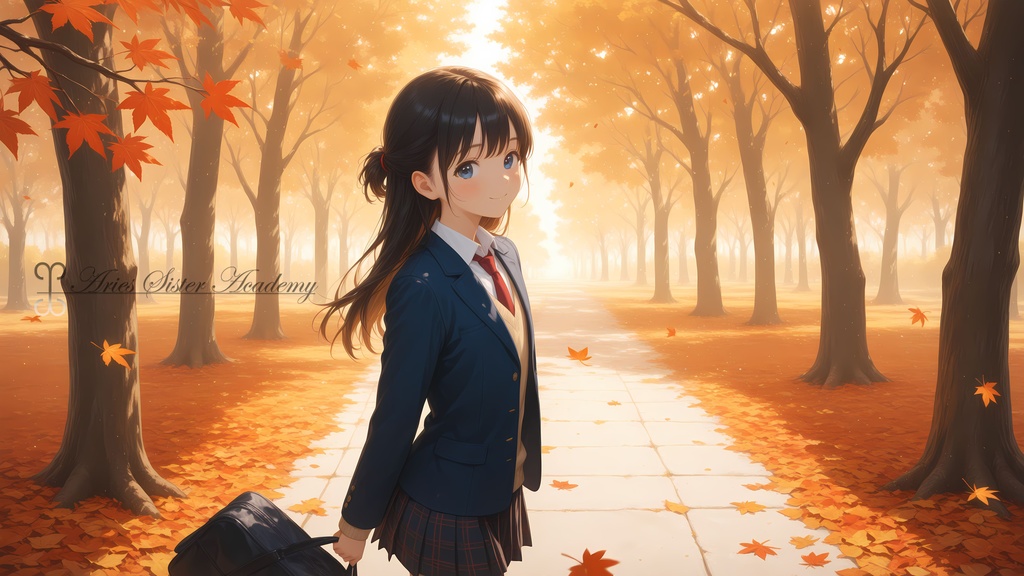 ☆Free☆ Yui-chan Desktop Wallpaper: Autumn Park 2, ☆無料☆ 唯ちゃんデスクトップ用壁紙 秋の公園1 4K (3840x2160 pixels)