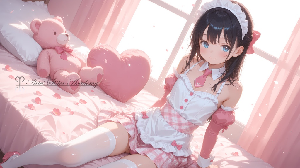Yui-chan Desktop Wallpaper: Maid costume 4-6, 唯ちゃんデスクトップ用壁紙 メイドコスプレ編4-6, 4K (3840x2160 pixels)