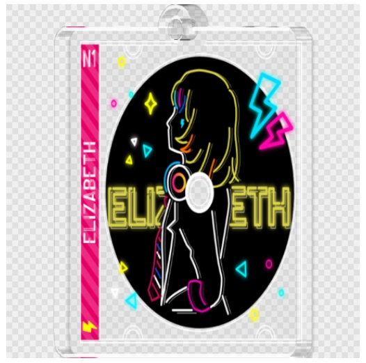 WACCAエリザベス シルエット CDケース風アクリルキーホルダー