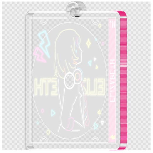 WACCAエリザベス シルエット CDケース風アクリルキーホルダー