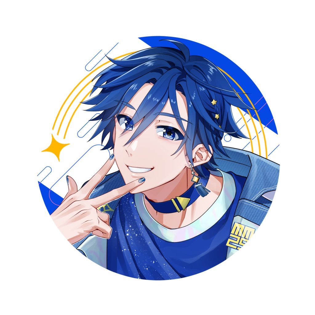 マジミラ2025KAITO 星ホロ缶バッジ