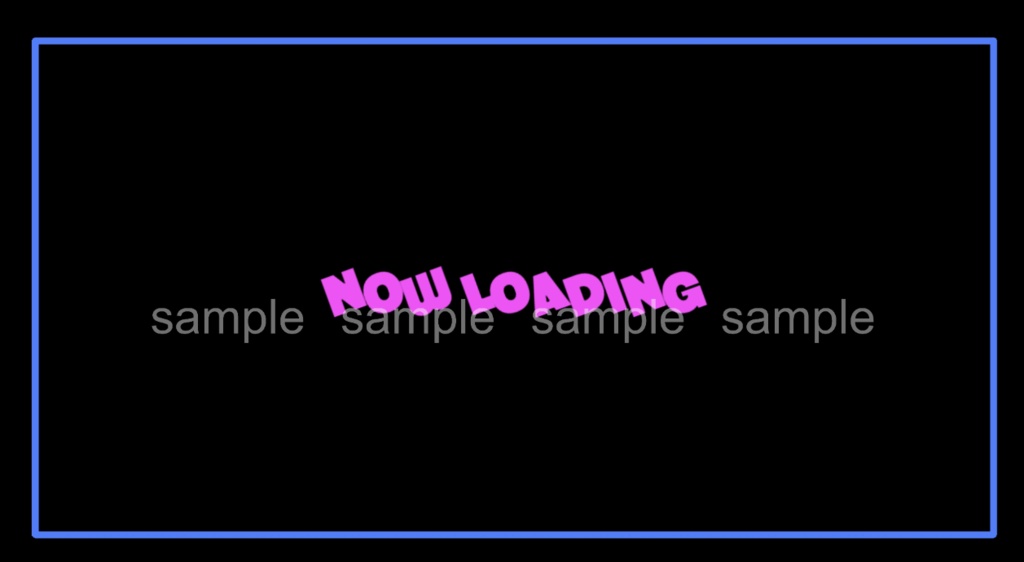 OBS対応　”NOW LOADING” 配信 待機画面 テロップアニメーション