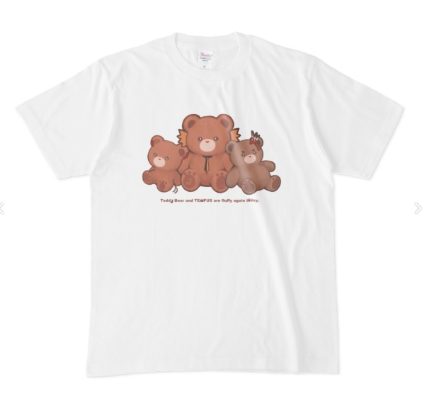 【初回特典付き】くまくまくまＴシャツ【脱ぎかけテディseries×TEMPUS】