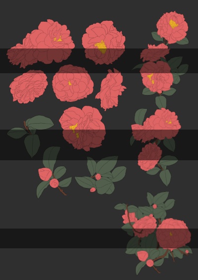 椿の花ブラシソース