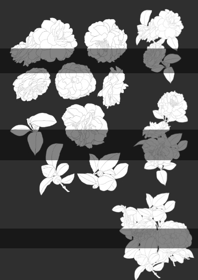 椿の花ブラシソース